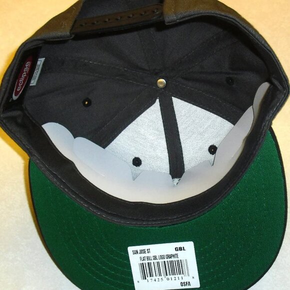 San Jose State Spartans Mens Grey Black Snapback Hat Cap New Ncaa - Picture 2 of 4